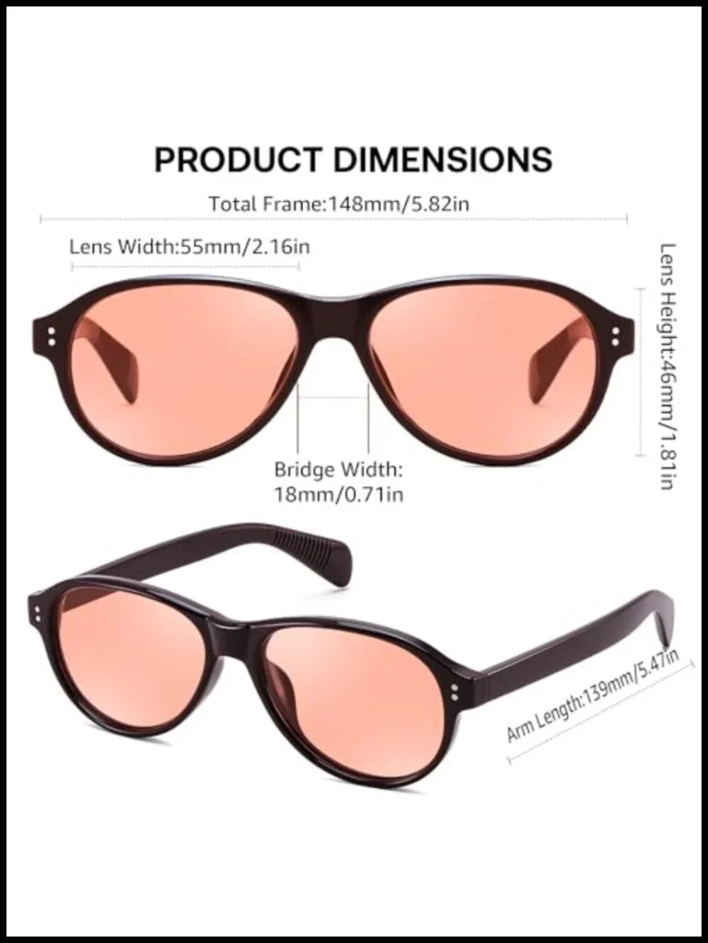Retro Oval Sunglasses for Women Men Lightweight Vintage UV400
